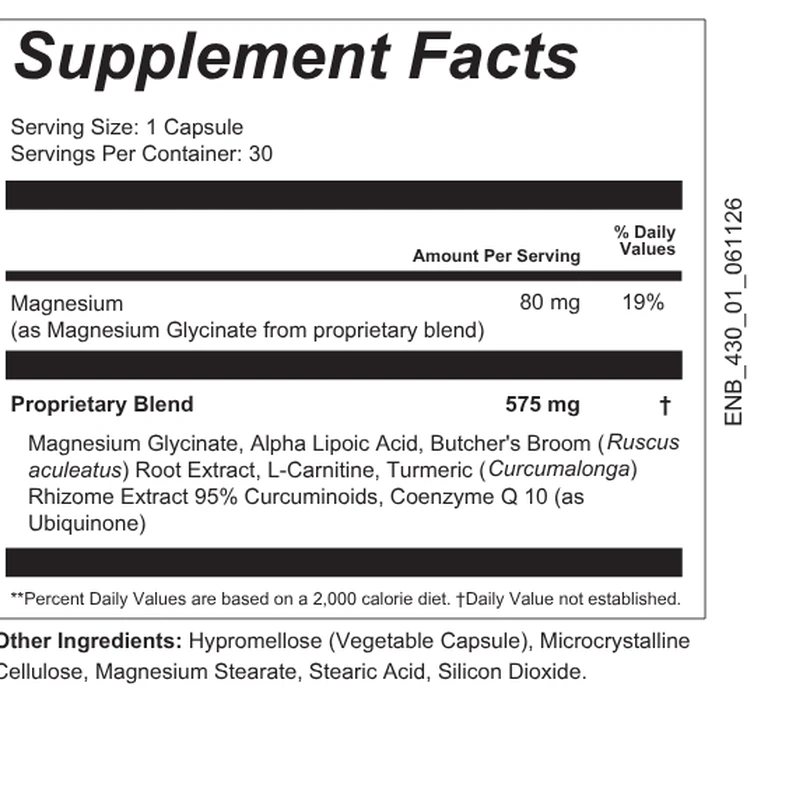 Neuralisse Supplement Facts panel: magnesium 80 mg and 575 mg proprietary blend